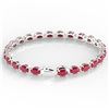 Image 3 : 29 ctw Ruby Eternity Designer Bracelet 14k White Gold - REF-180K2Y