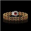 Image 3 : 14.98 ctw Garnet & Diamond Bracelet 14K Yellow Gold - REF-178H2R