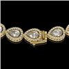 Image 3 : 28.74 ctw Pear Cut Diamond Micro Pave Necklace 18K Yellow Gold - REF-3951G8W
