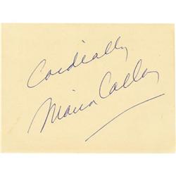 Maria Callas Signed Card