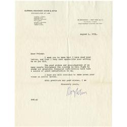 Roy Cohn Signed Letter