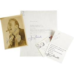 Jimmy Durante Signed Letter and Photo