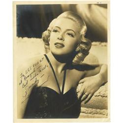 Lana Turner Signed Photo