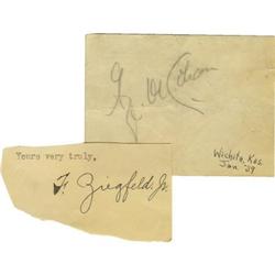 Florenz Ziegfeld Jr. and George Cohen Autographs.