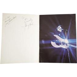 Johnny Cash & June Carter Cash Signed Tour Book