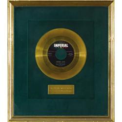 Slim Whitman "Secret Love" Imperial Gold Record