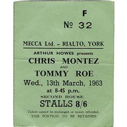 Beatles York Concert Stub. A used ticket to thei