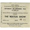 Image 1 : Beatles Newcastle Concert Ticket Stub. A used ti