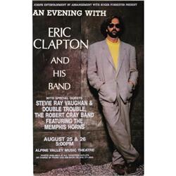 Eric Clapton / Stevie Ray Vaughan Concert Poster