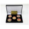 Image 2 : Set of Five 24 Carat Gold Plated Pokémon Rounds