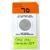 Image 1 : Rare 1991 Canadian Key Date Quarter