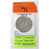 Image 1 : 1935 Canadian .800 Silver Dollar Coin