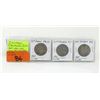 Image 1 : 3 Vintage Canadian .925 Silver 50¢ Coins