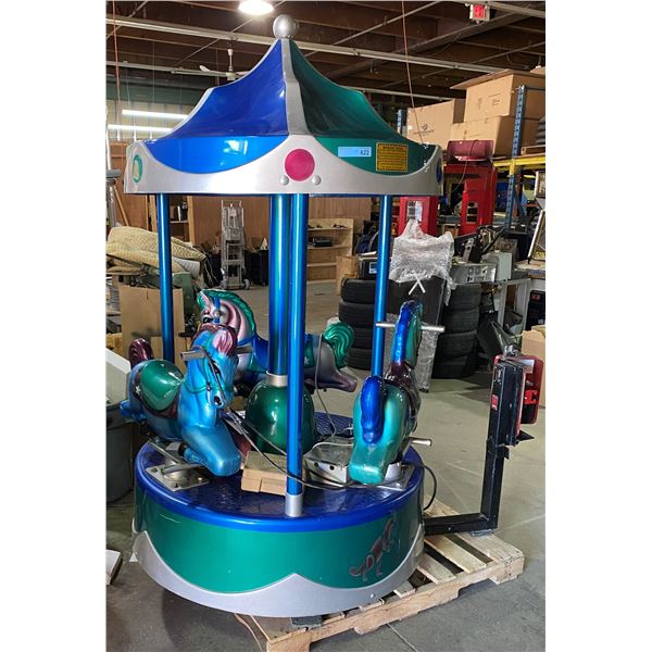 Three Horse Carousel Kiddie Ride