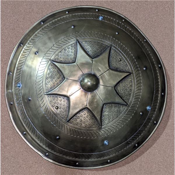 Hand crafted battle shield (bronze finish) from the show