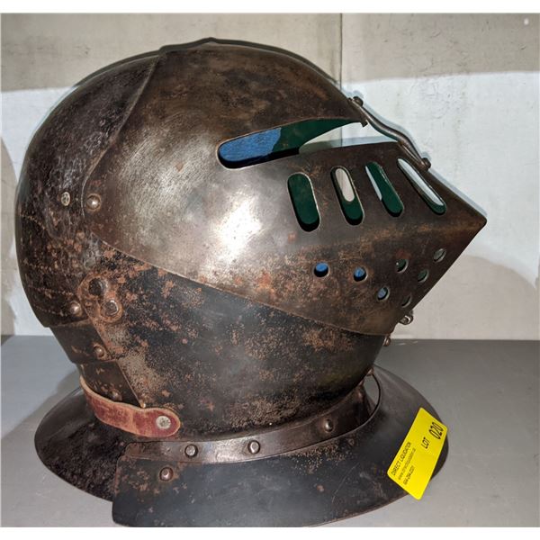 Hand crafted knight helmet from the show