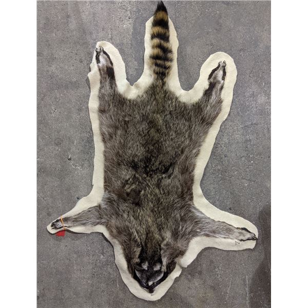 Raccoon fur hide