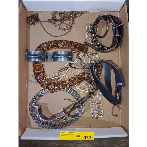 Box of assorted costume jewelry from the show