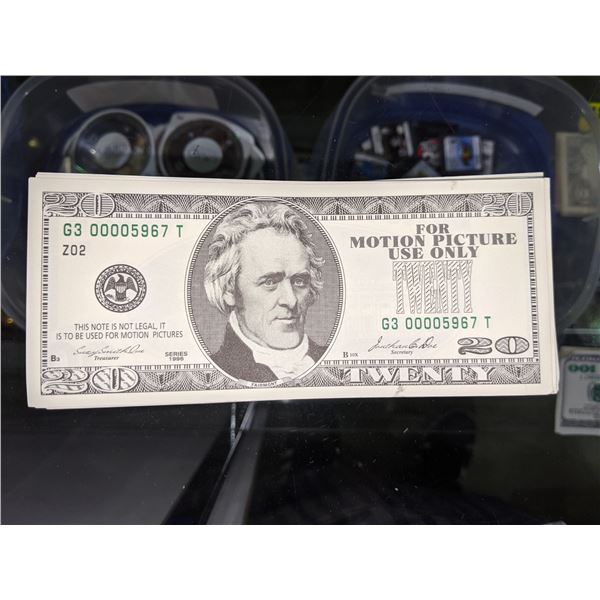 Fake bills from the bank heist show