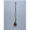 Image 1 : 14K Gold Quartz & Dia Pendant- value $1,595