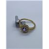 Image 1 : 18k Yellow Gold 0.45PT Amethyst/ 0.05PTS Ring - value $1,338