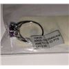Image 2 : 10K White Gold Amethyst 0.02PTS Ring - value $613