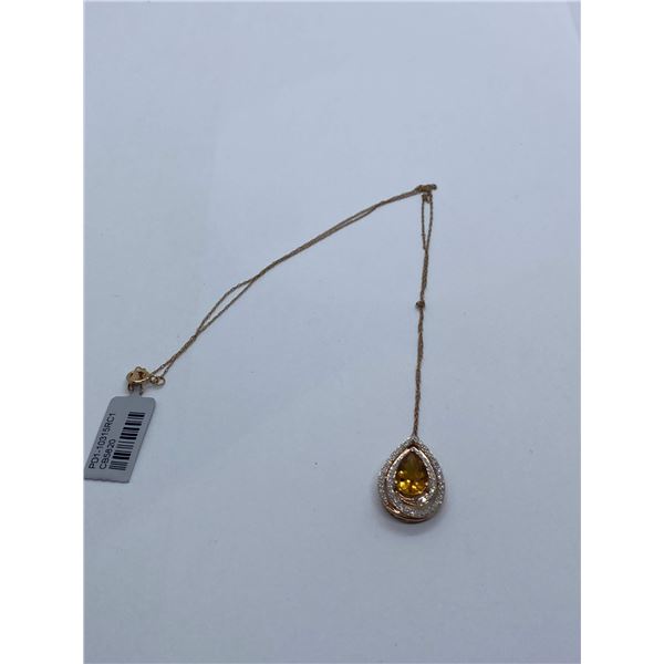 10K Yellow Gold 0.08PTS Necklace - value $1,173