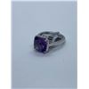 Image 1 : 10K White Gold Amethyst Ring - value $819