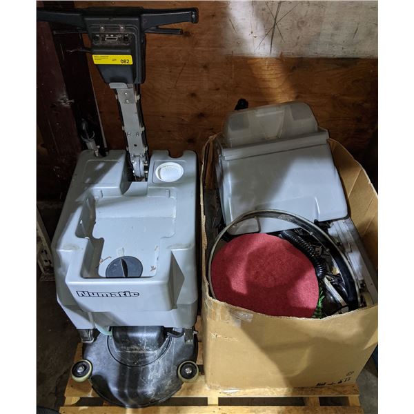 Numatic international Ltd Model TTB 345/100s commercial floor scrubber machine w/accessories