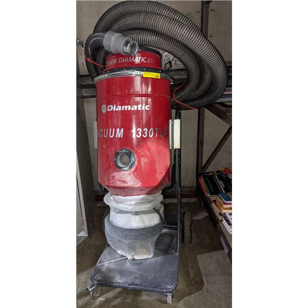 Diamatic Model. 1330 TLP commercial dust collector/vacuum complete w/dolly