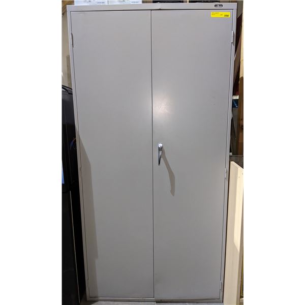 ProSource Grey metal 2 door storage cabinet