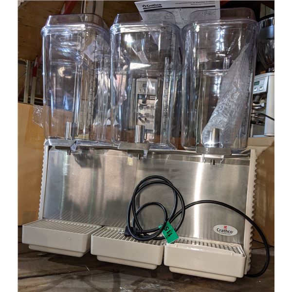 NEW Crathco by GrindMaster 3 reservoir beverage dispenser