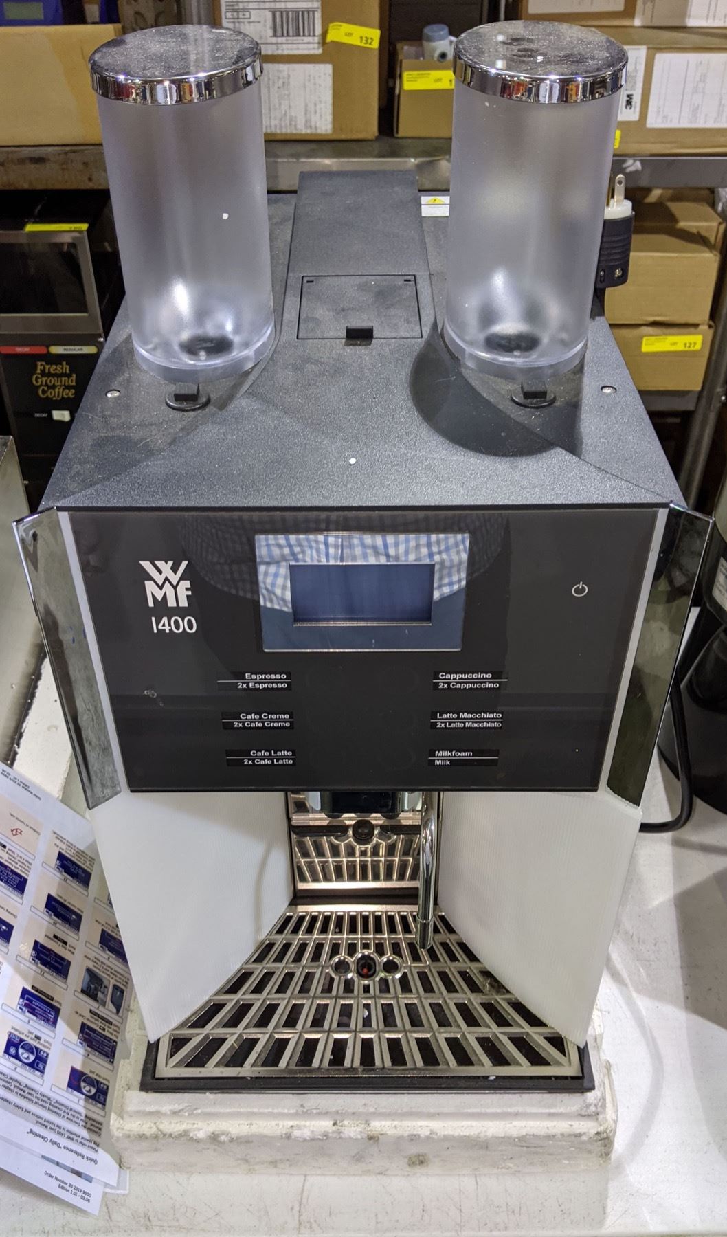 New WMF 1400 commercial Espresso Coffee Machine w/ two hoppers