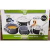 Image 1 : New original green 10 piece cookware set