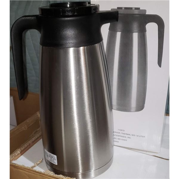 5 Newtco 1.9 litre tall thermal stainless coffee servers