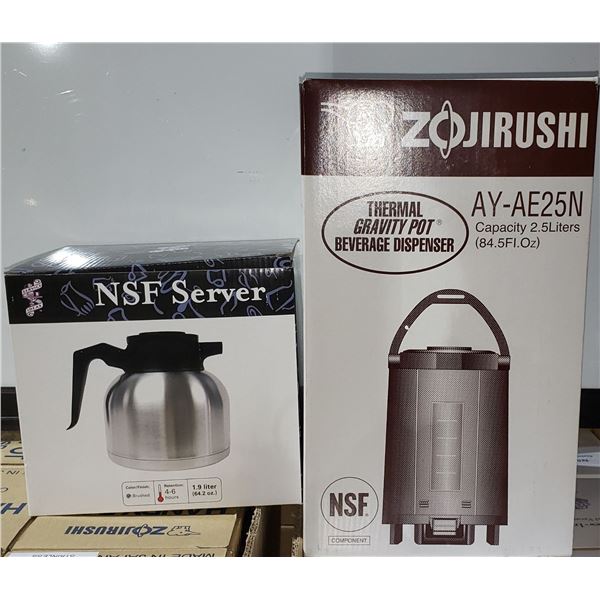 Zojirushi thermal gravity pot beverage dispenser server & SNF server