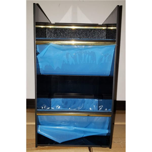 Group of 11 commercial coffee shop condiment stands (short)