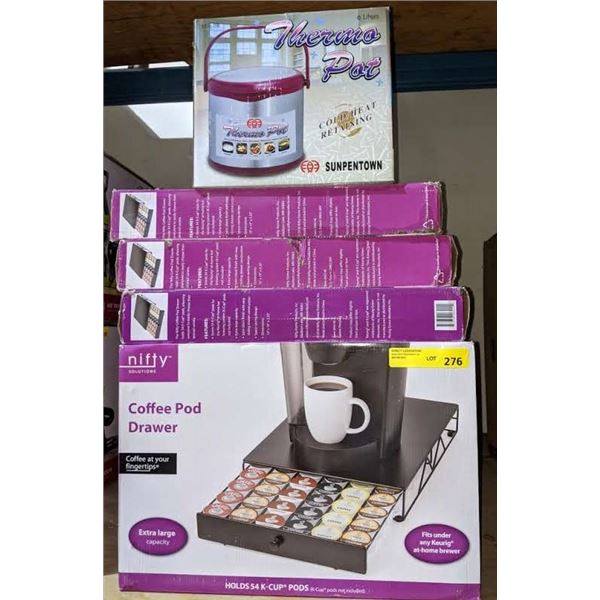 7 Coffee pod drawers & thermal pot