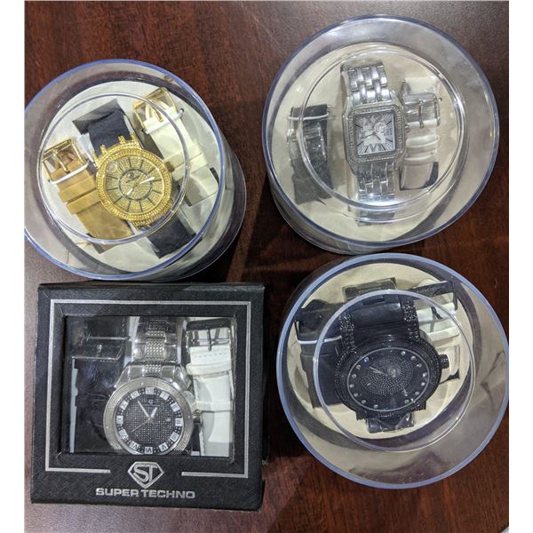 Group of 4 new wrist watches
