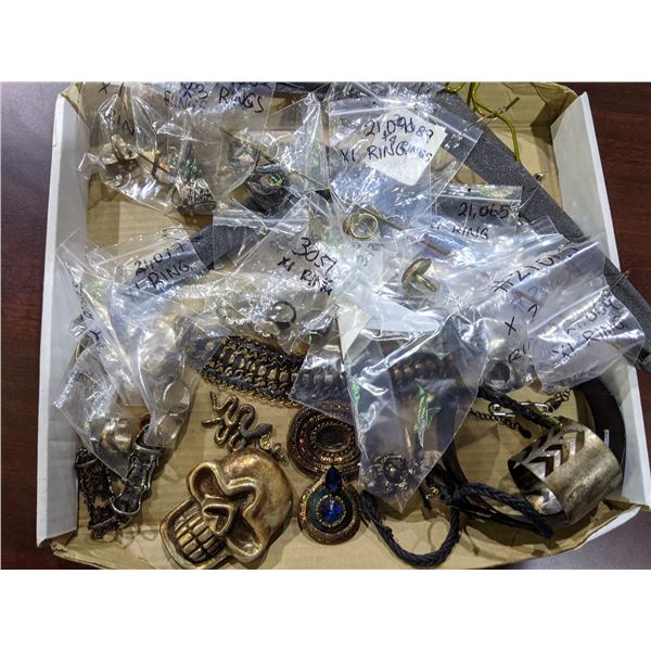 Box of assorted costume jewelry from sci-fi show