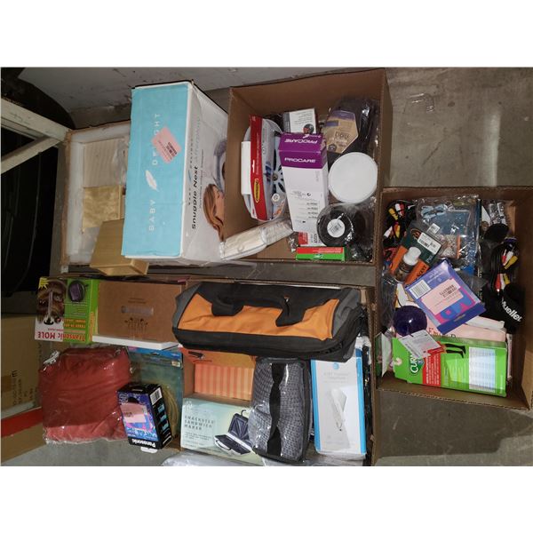 6 Boxes of assorted new store returned products