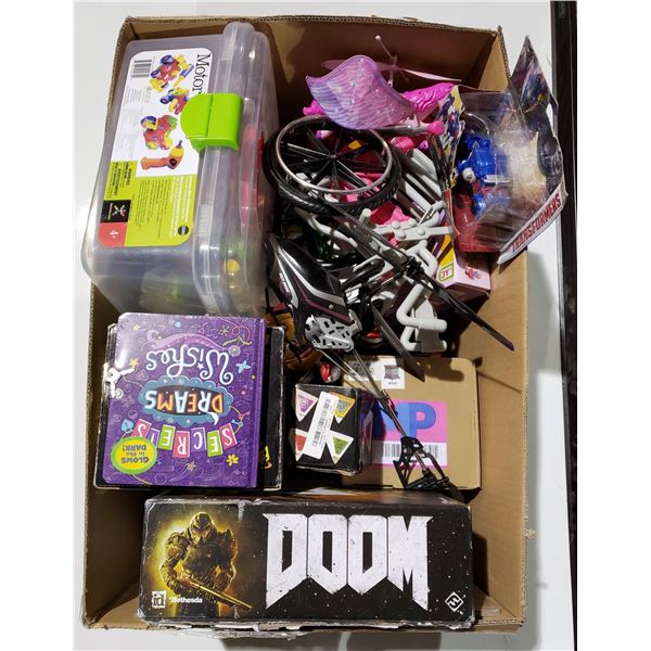 1 Box of assorted kids toys