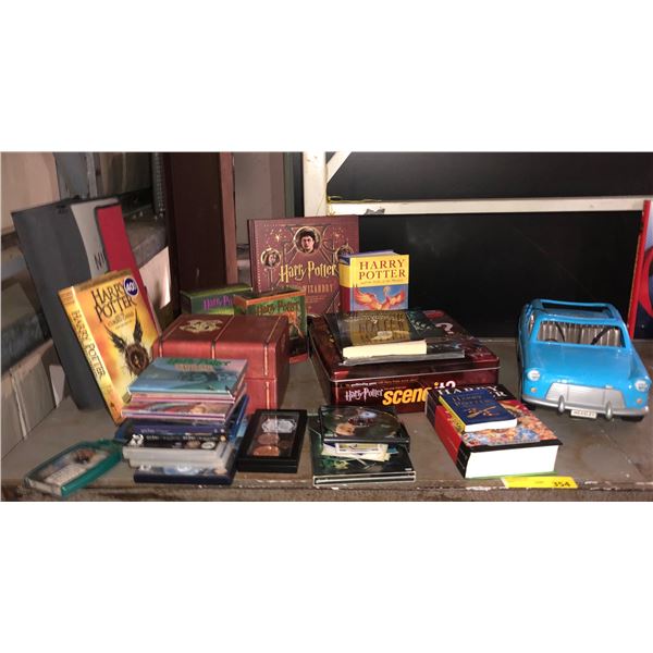 Large lot of Harry Potter collectables books, games, coins, cards etc...