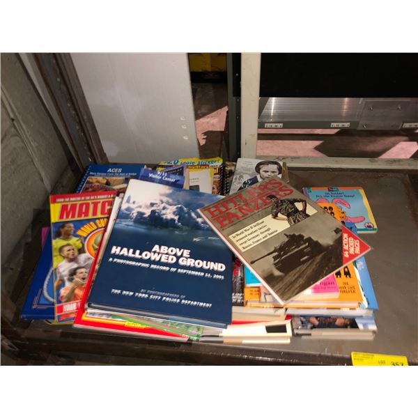 Large lot of assorted hard cover books and collectors magazines