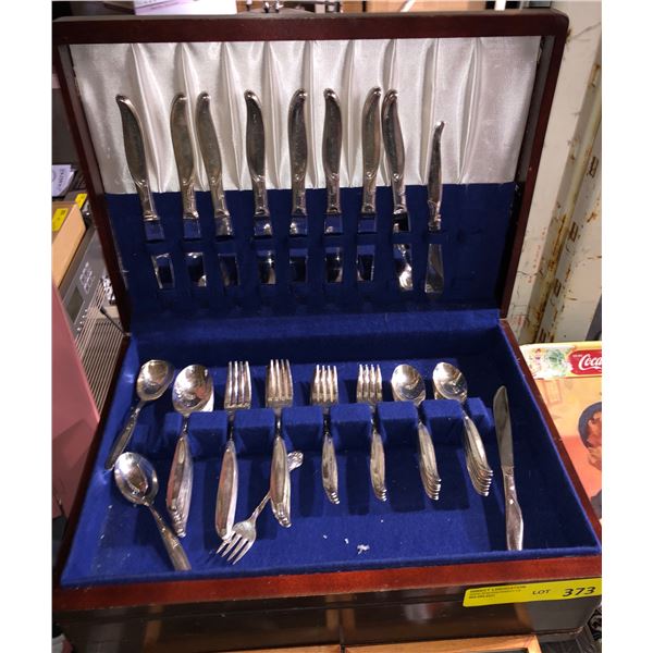 Rogers silver plate cutlery set w/box and sheffield knife and flashlight set