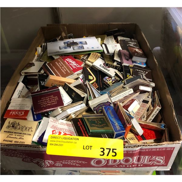 3 boxes of assorted vintage matchbooks