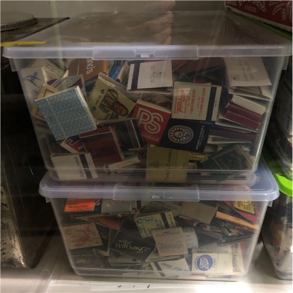 3 boxes of assorted vintage matchbooks