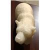 Image 2 : Carved Polar bear figuring possibly alabaster, white jade or soapstone? 8 inches