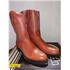 Image 1 : Pair Canada west boots mens rust wellington firm sole size 12 (NOS)