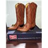 Image 1 : Pair of tony lama rust pointed toe cowboy boots size 7 (NOS)